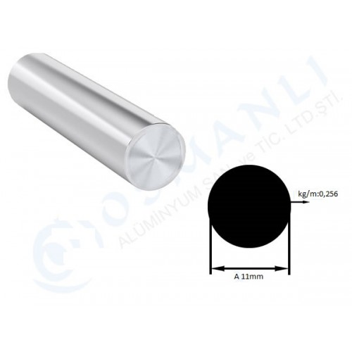 Alüminyum dolu çubuk çap 11mm Alüminyum dolu çubuk çap 11mm